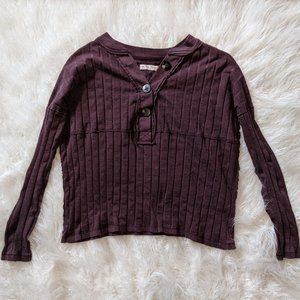 Free People Relaxed Fit Button Up Top